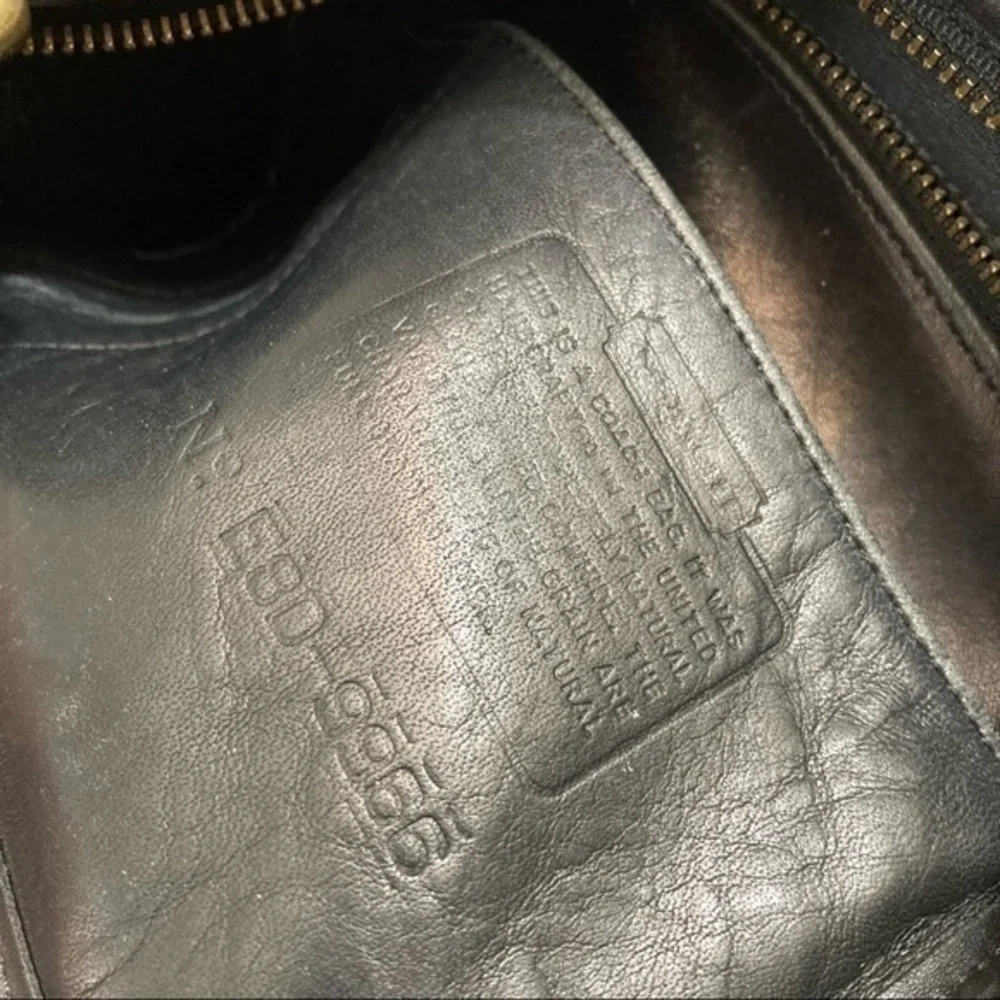 Coach black leather legacy zip bag 9966